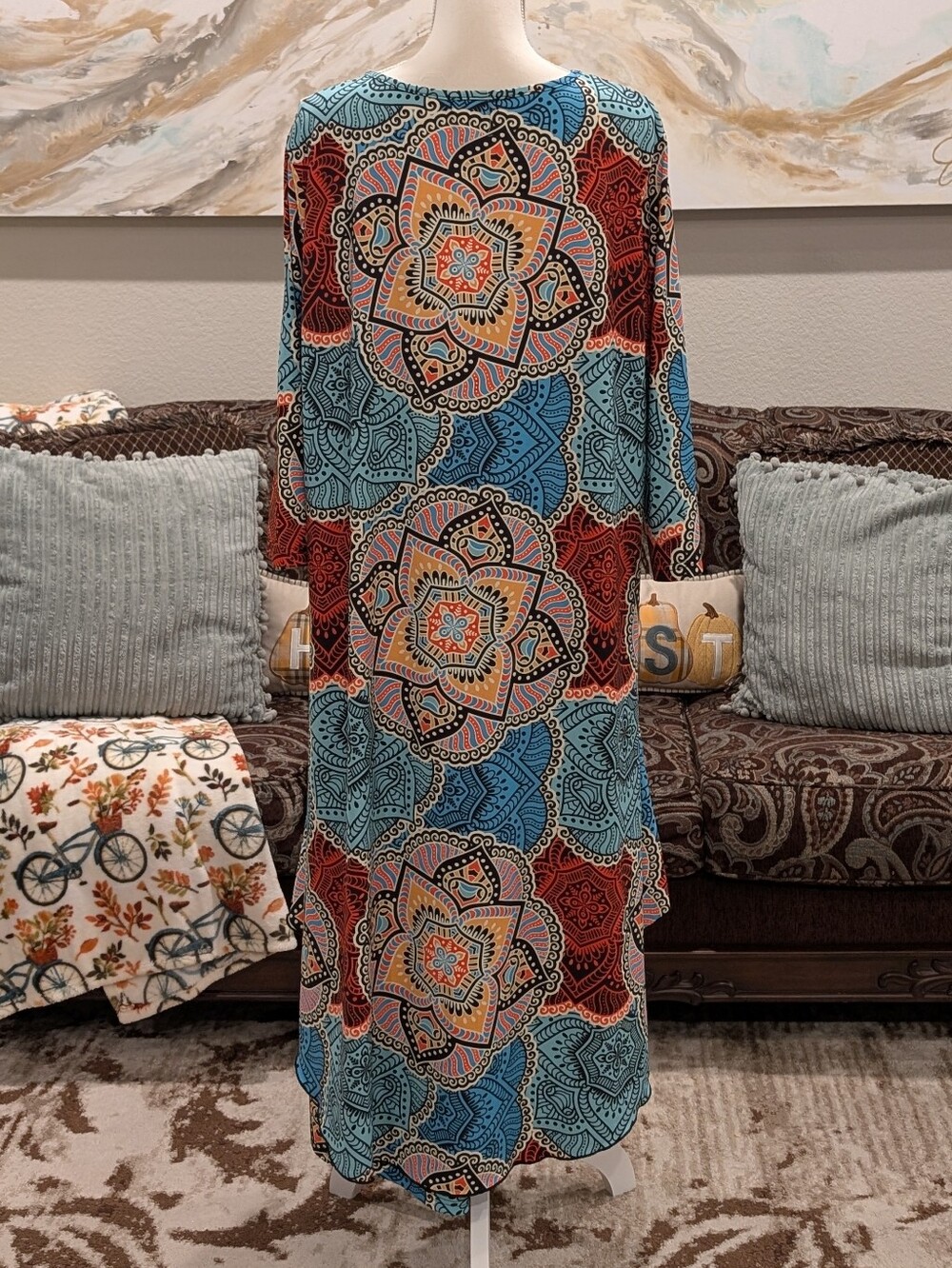Colorful Mandala Print Skirt Set - Picture 3 of 3